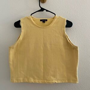 Land’s End Women's Light Yellow Tank Top